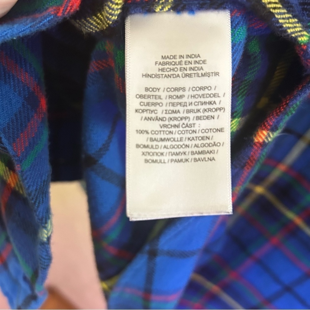 Blue Plaid Men's Shirt Polo Ralph Lauren L great condition 100% cotton - Picture 6 of 6